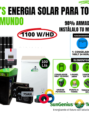 KIT CONGELADOR 100 LTS SOLAR 12/24VDC