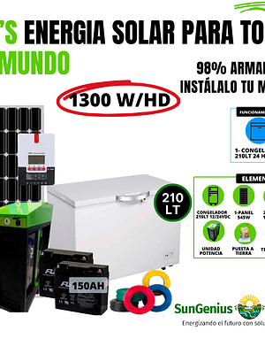 KIT CONGELADOR 210 LTS SOLAR 12/24 VDC