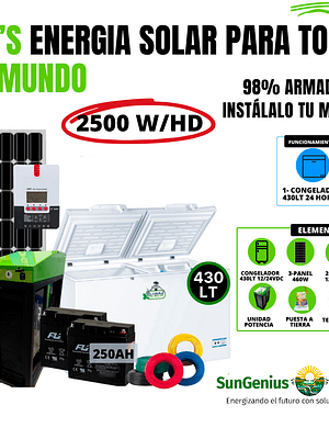 KIT CONGELADOR 430 LTS SOLAR 12/24VDC